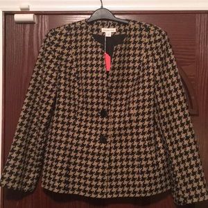 Black/Brown Herringbone Blazer